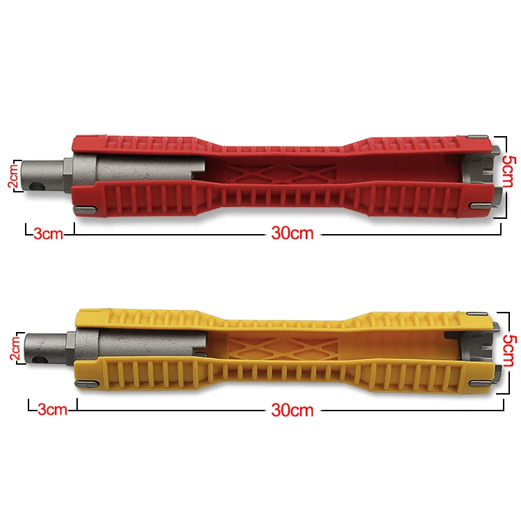 Online Hex Mutter Wrench 8 in 1 Wasserhahn Und Waschbecken Installer Doppel Kopf Wasser Rohr Spanner Multi zweck Schlüssel Sanitär wc Bad Werkzeuge