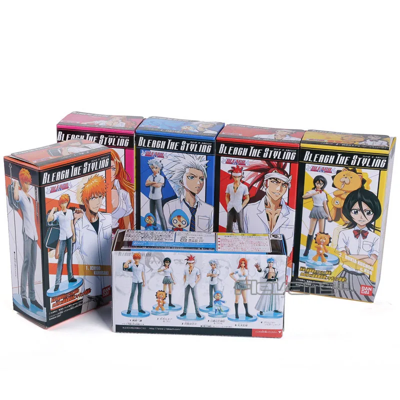 Аниме Bleach Фигурки игрушки Kurosaki Ichigo Kuchiki Rukia Aizen Sousuke Hitsugaya Toushirou 8 шт./компл. BLFG017