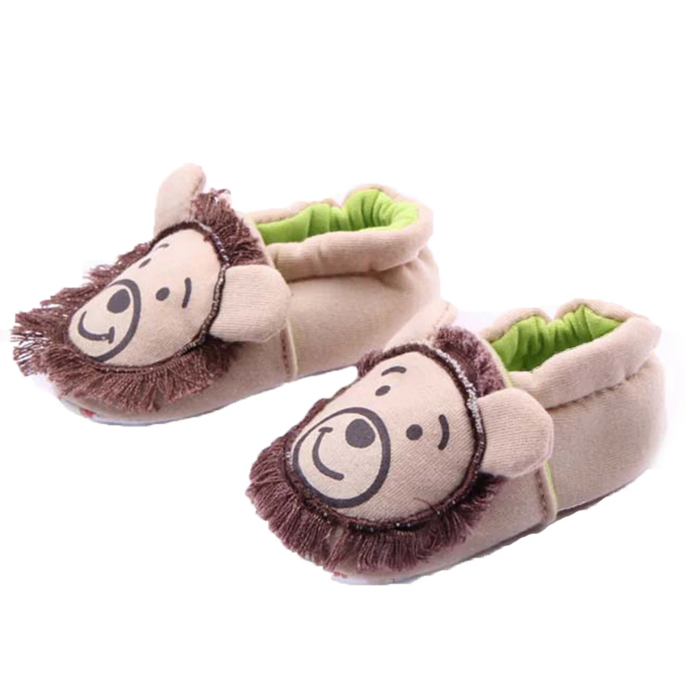 Обувь для маленьких мальчиков; милая детская обувь с рисунком льва; мягкая подошва; Слипоны для новорожденных; домашняя одежда для маленьких девочек; детская обувь