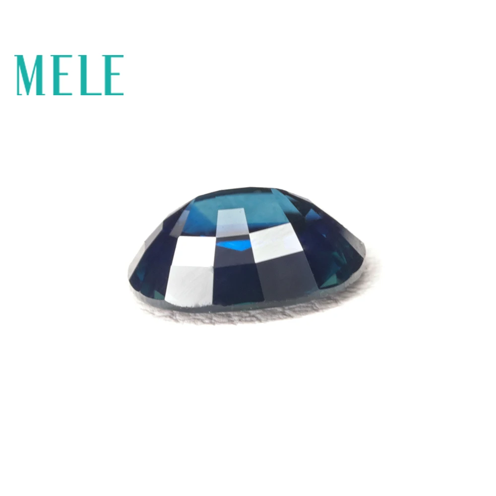 MELE Natural Sapphire loose Gemstone for Jewelry making,5X7mm Oval cut 1.1ct color fire with high quality Diy stone