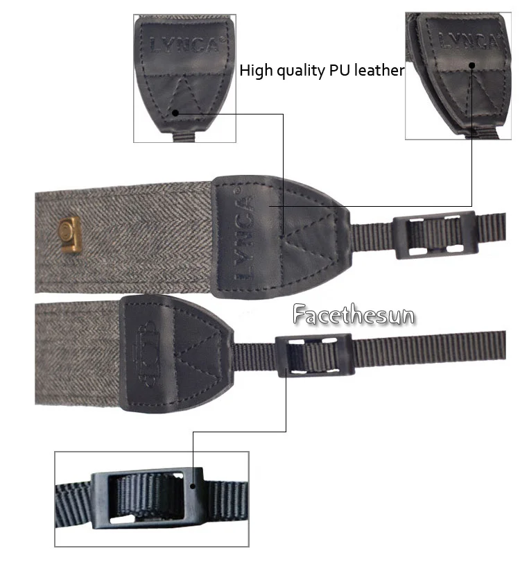 Vintage Camera shoulder strap neck belt for Canon Nikon LYN242-7