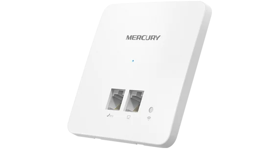 Mercury 2,4 ГГц 300 Мбит/с в стену AP для проект WiFi Крытый AP, N300 Wi-Fi PoE Питание, тел./IPTV Порты и разъёмы* 1, 100 м RJ45 Порты и разъёмы* 1