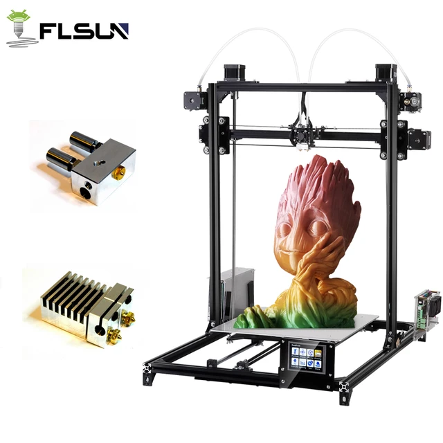 Best Price Flsun 3D Printer Kit Double Extruder Touch Screen Large Printing Area 300*300*420mm Auto Leveling 3D-Printer One Roll Filament Best Price Flsun 3D Printer Kit Double Extruder Touch Screen Large Printing Area 300*300*420mm Auto Leveling 3D-Printer One Roll Filament