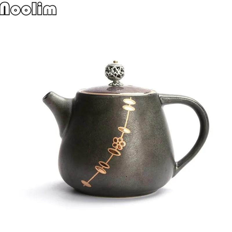Teapot Винтаж в японском стиле чайник разрисованная вручную керамика Чайники заварочные цветок сливы чайник с узором кунг-фу чайные наборы - Цвет: Teapot