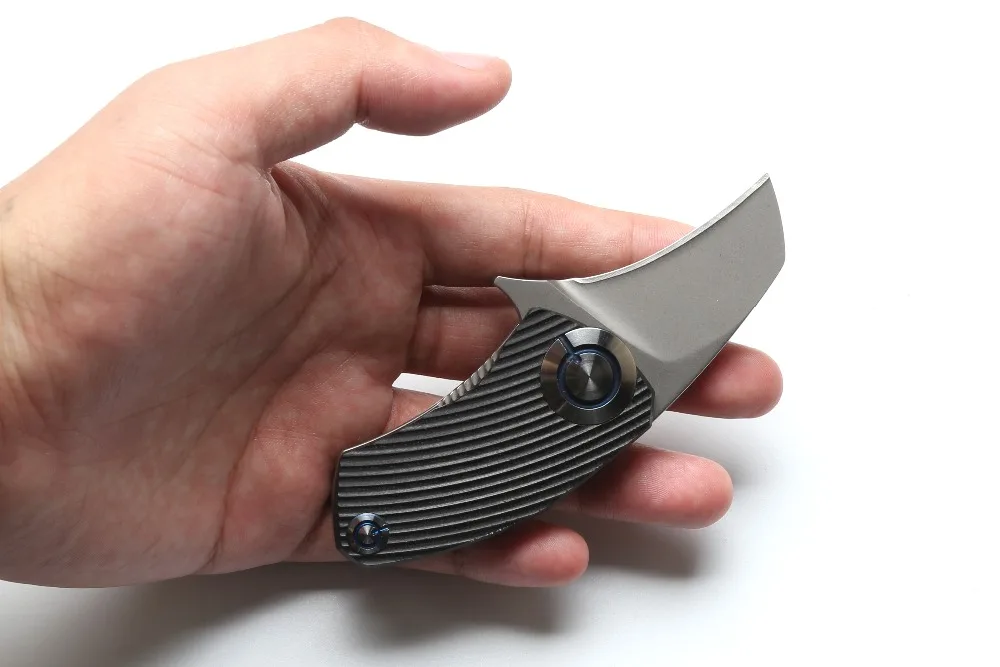 Тактический складной нож DICORIA Parrot SiDis Flipper клинок 9Cr18MoV рукоятка из титана G10