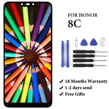 

6.26'' Original Black Display For Huawei Honor 8C BKK-AL10 LCD Touch Screen With Frame Digitizer Assembly Replacement Spare Part