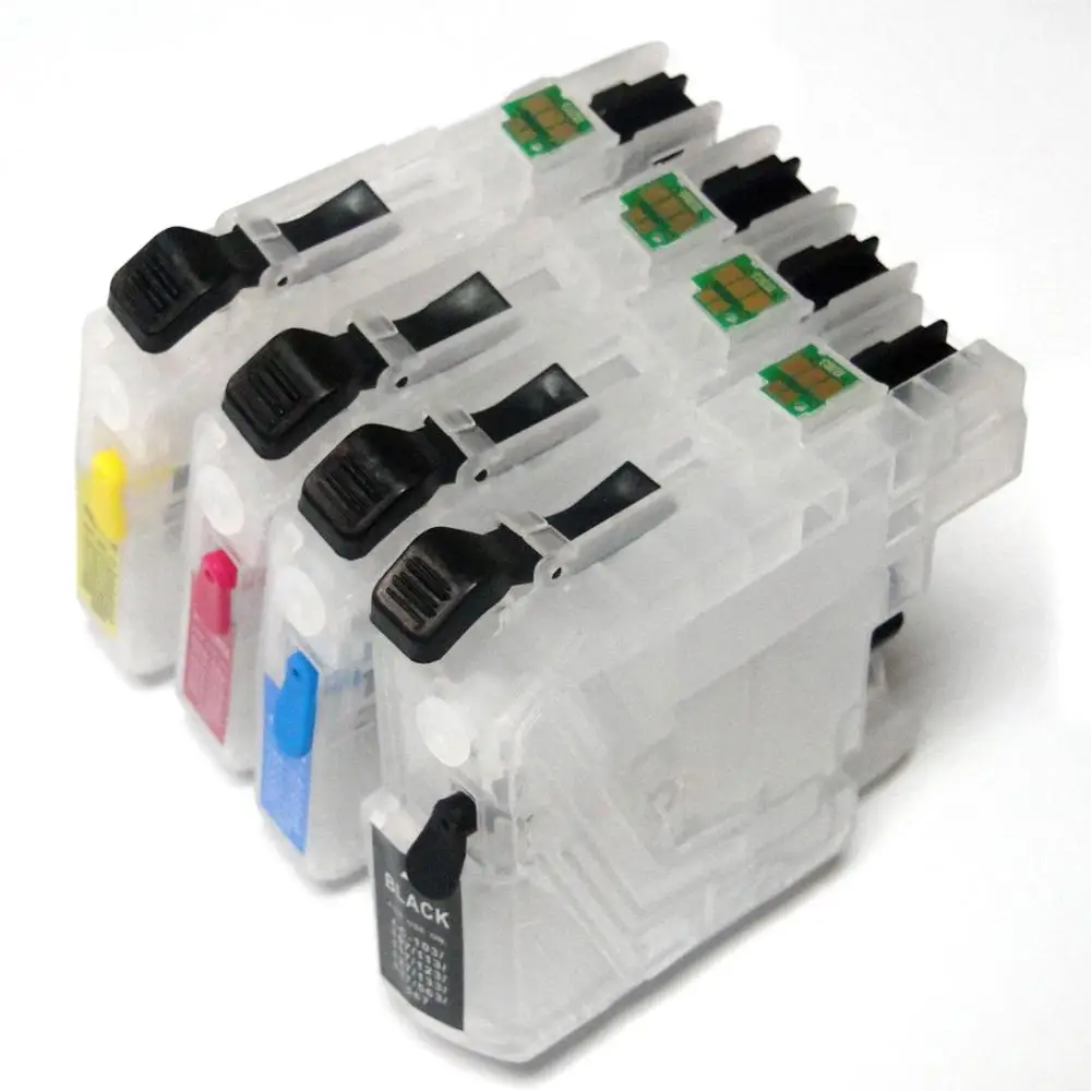 YOTAT 1set Empty Refillable ink cartridge LC563 LC 563 for Brother MFC-J2310 MFC-J2510 MFC-J3520 MFC-J3720 printer