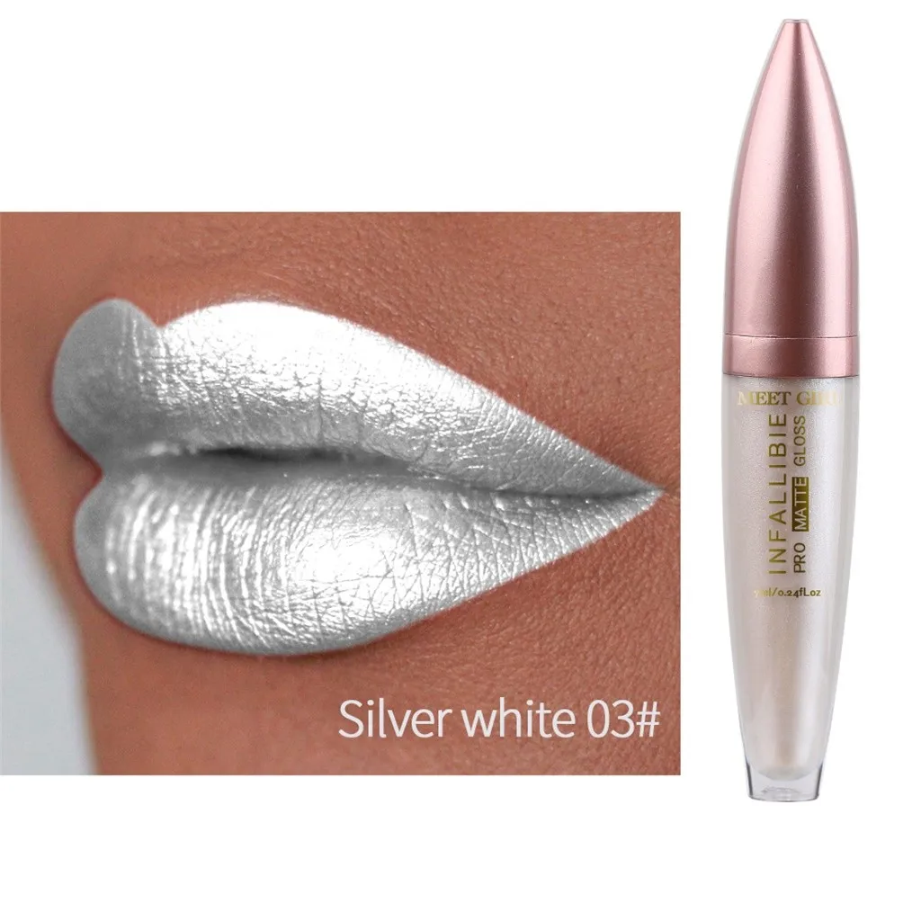 

12 Color Lip Gloss Lasting Waterproof Moisture High Gloss Metallic Pearl Gloss Matte Color 24H Vitamin E Lipstick Waterproof #H