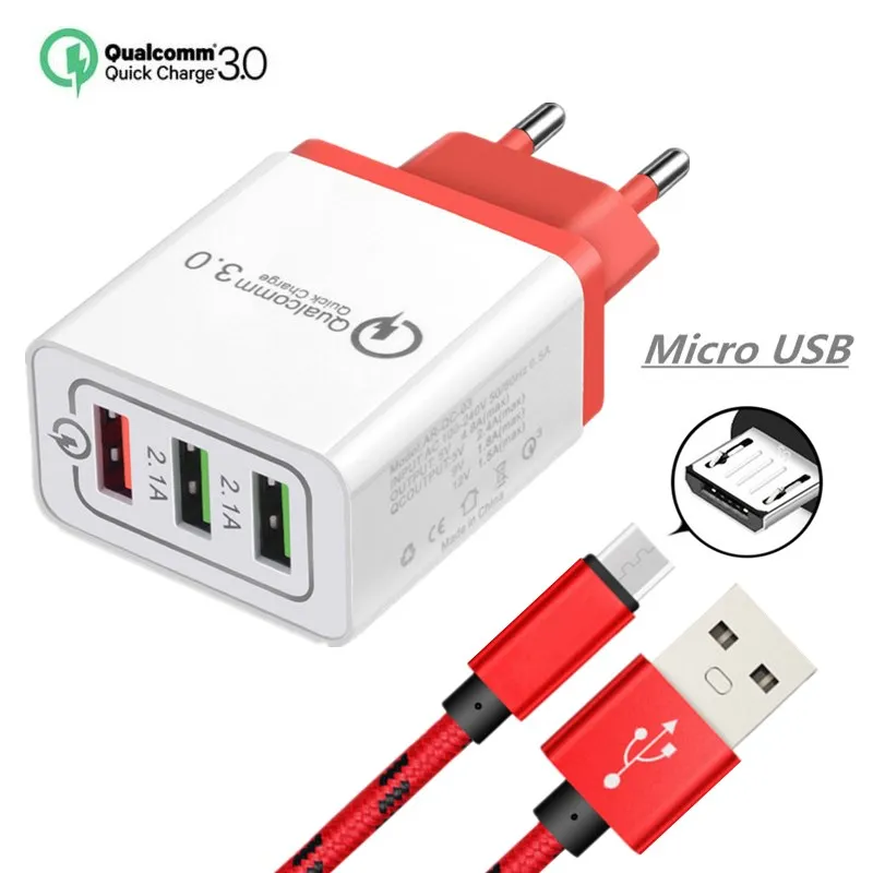 

30W Quick Charge 3.0 USB Charger QC3.0 Fast Charge QC 3.0 Wall Charger for hauwei P Smart 2019 honor 8C 8X 7A 7C PRO 6C Charger