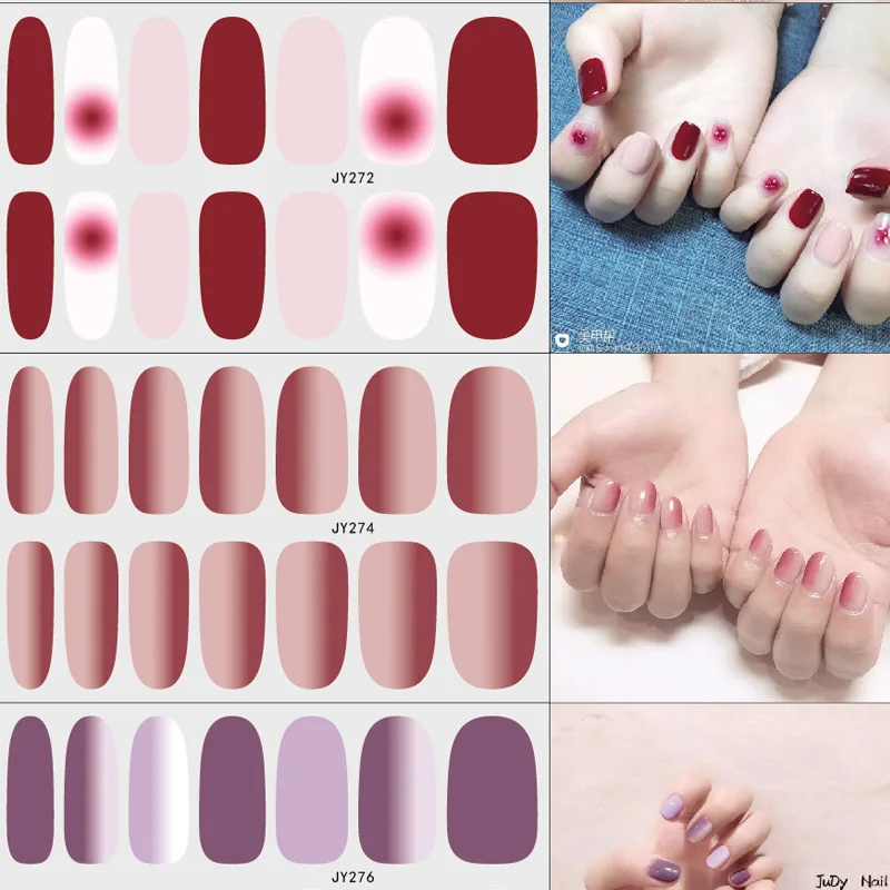 

1 Sheet Multicolor Glitter Nail Sticker Set Gradient Waterproof Lasting Decal Water Transfer Slider For Nails Art Decoration