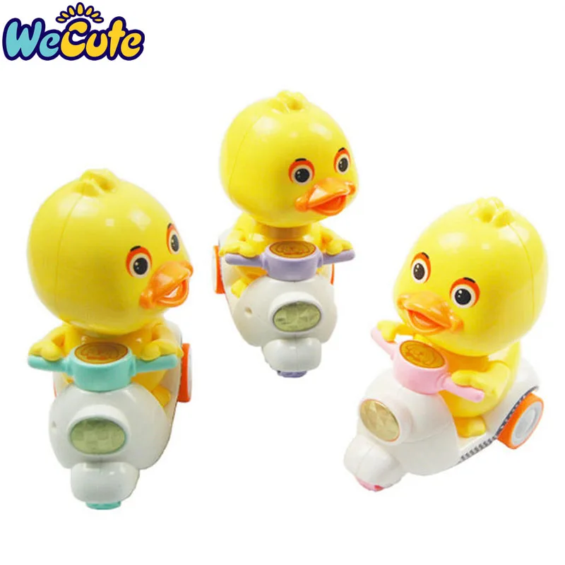 Wecute Baby Toys LittleSmall Yellow Duck Toy Car Vintage Toys Pressing Back Force Inertia Car Children's Toy Random Color