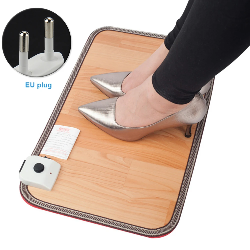 

Safe Quick Waterproof Foot Warmer Electric Heating Winter Floor Mat Home Office Easy Operate Thermostat Easy Clean Pad Blanket