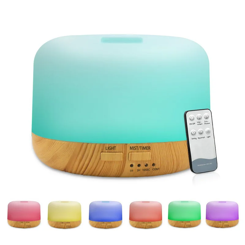 

11W AC 100-240V 300ML Essential Oil Diffuser Remote Control Air Humidifier with Color Changing LED Light Ultrasonic Mist Maker