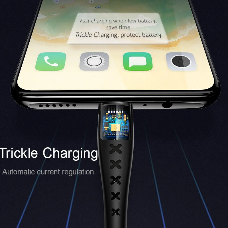 المصغّر usb كابل ، USAMS الهاتف المحمول كابل كابل شحن ونقل بيانات تزامني سريع النايلون جديلة مايكرو البيانات الحبل لسامسونج الروبوت سلك Microusb