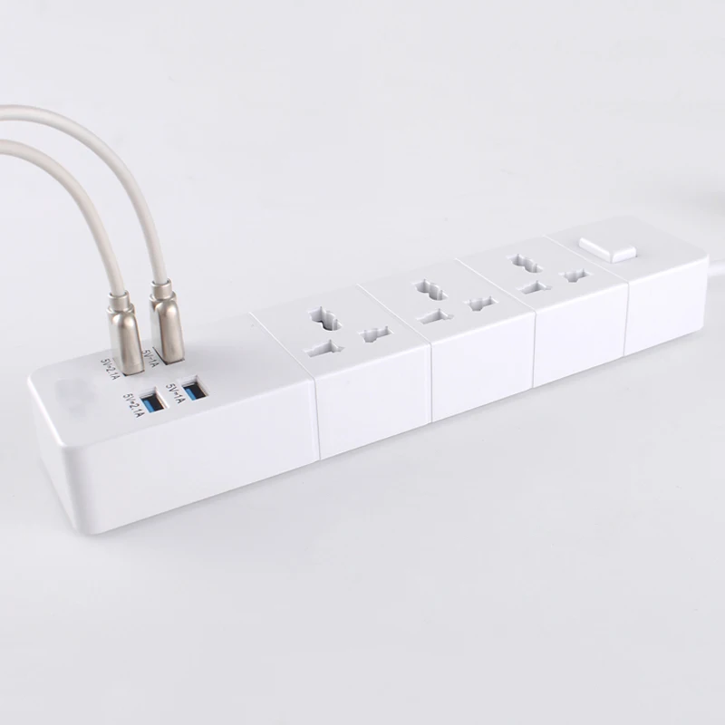 Мощность полосы 10A/2500W 3 гнездо переменного тока EU/US/UK штепсельная вилка