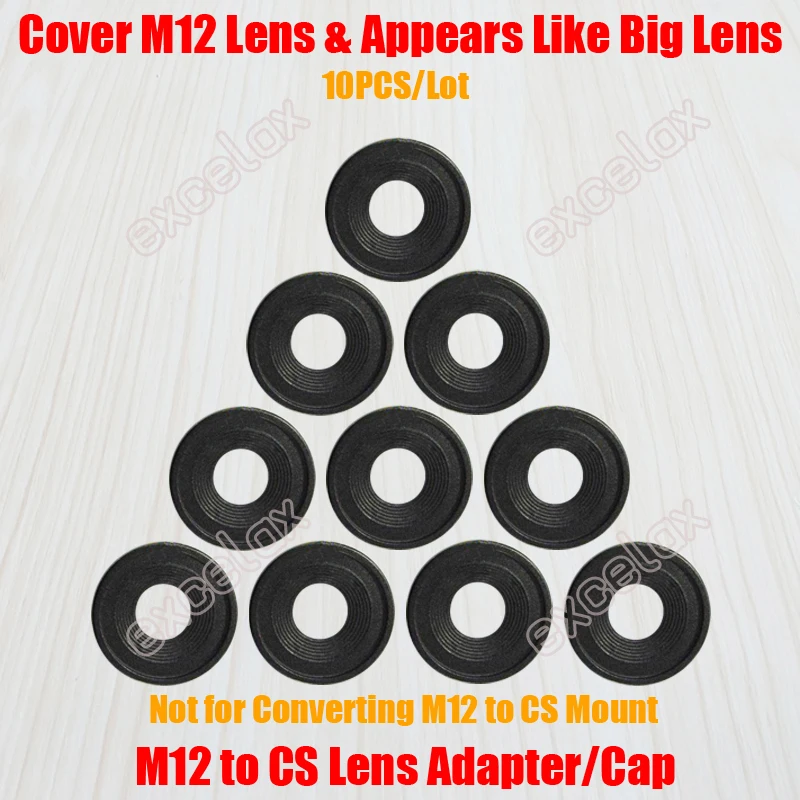 M12-CS lens adaptor black 10pcs