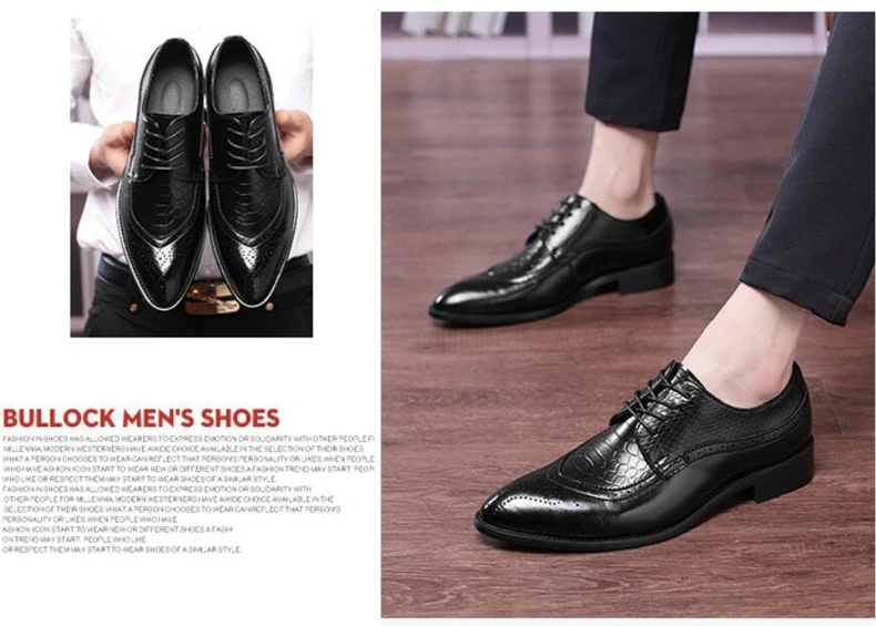 Men's Casual Shoes Moccasins Mens Lace-Up Oxfords Moccasins Men Loafers Leather Casual Pointed Oxford Shoes for Men Black Socks (3)