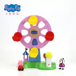 Подлинная Peppa Pig Peppa's колесо обозрения включает Peppa и Zoe со звуковым светом и движением детская игрушка в подарок оригинальная коробка