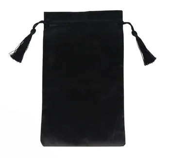 

100 pcs White Pink Black Virgin Hair Bag with Drawstring and Tassel, Hair Extension Bundles Satin Bag with Logo Customized