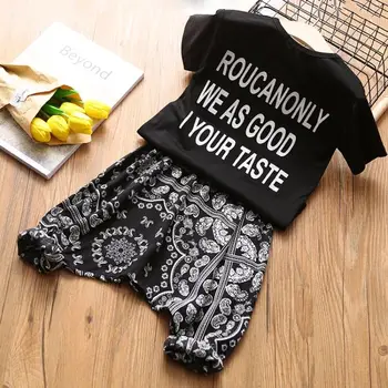 

JIOROMY Baby leisure suit 2019 summer new girls wear children's short-sleeved T-shirt loose pants
