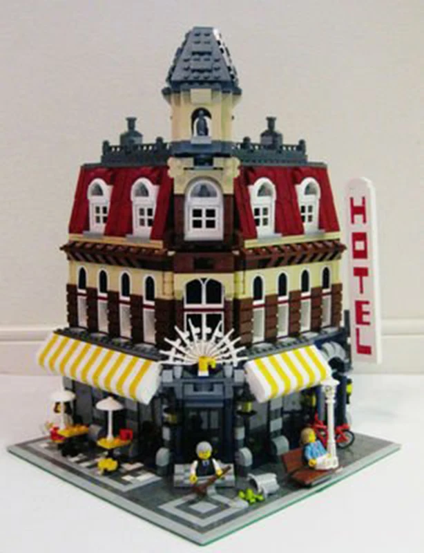 

30012 Streetview Series Cafe Corner Model Building Kits Blocks Bricks Kid DIY Brick Toy 15002 gifts