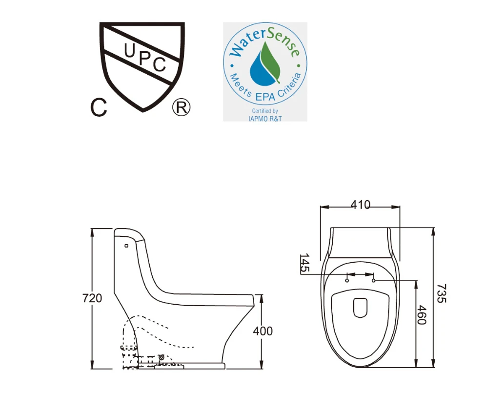 Стиль водный шкаф цельный s-ловушка керамические унитазы с адаптер ПВХ PP мягкий закрытый чехол для сиденья AST133 UPC сертификат