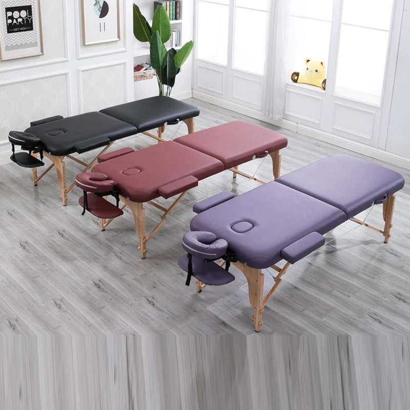  Folding Beauty Bed 180cm length 60cm width Professional Portable Spa Massage Tables Foldable with B