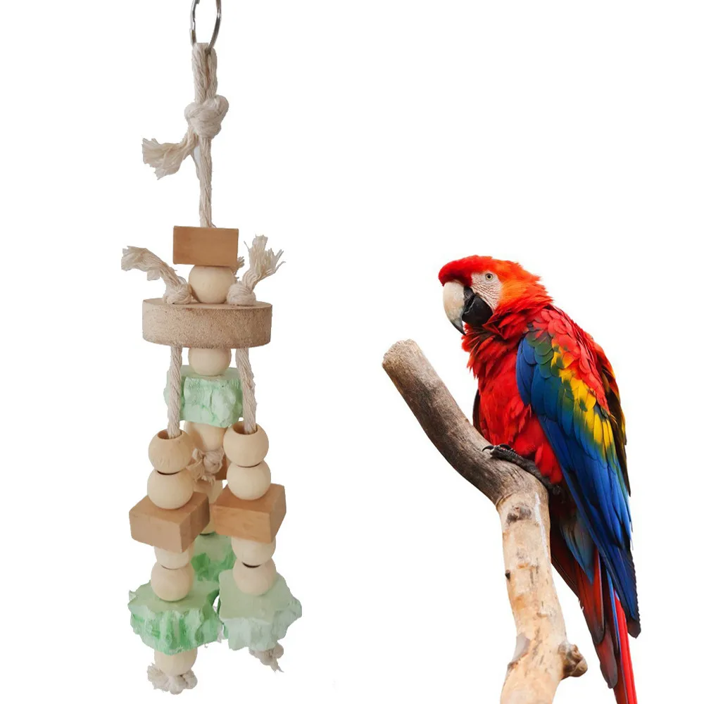 

Bird Toys Parrot Stand Bite Toys Wooden Bite Swing Molar Exercise Pet Toy New Arrival Dropshipping