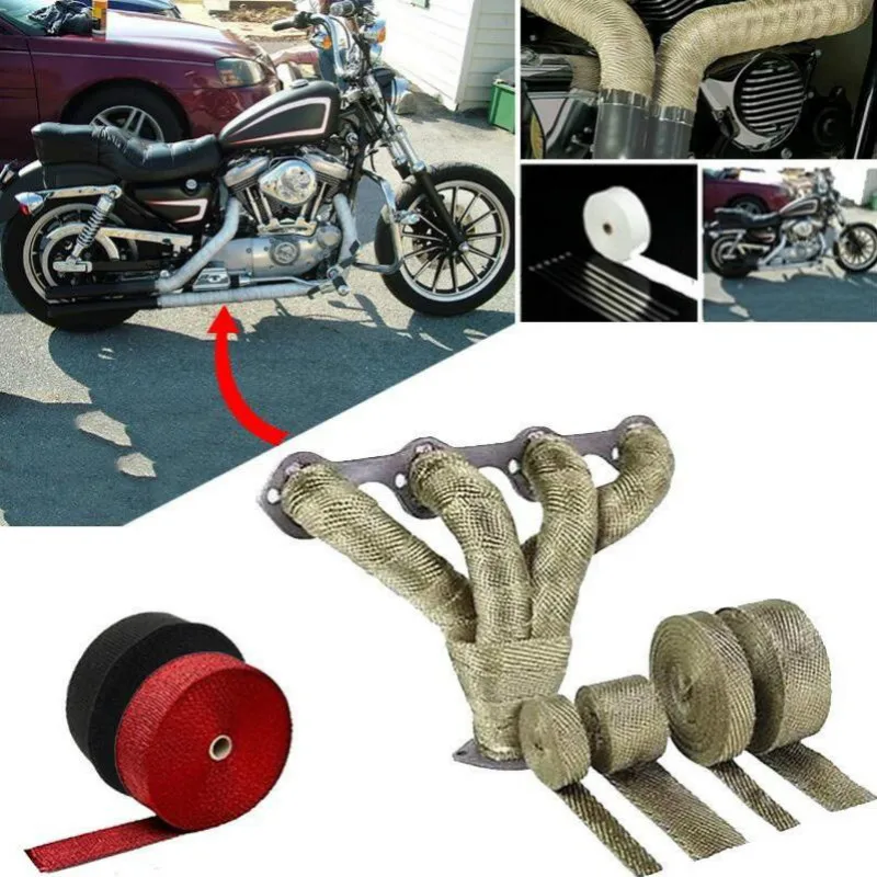 5 M de la motocicleta del coche de escape de tubo de Header de calor. Turbo capa principal de calor de escape térmico de cinta de acero inoxidable lazos