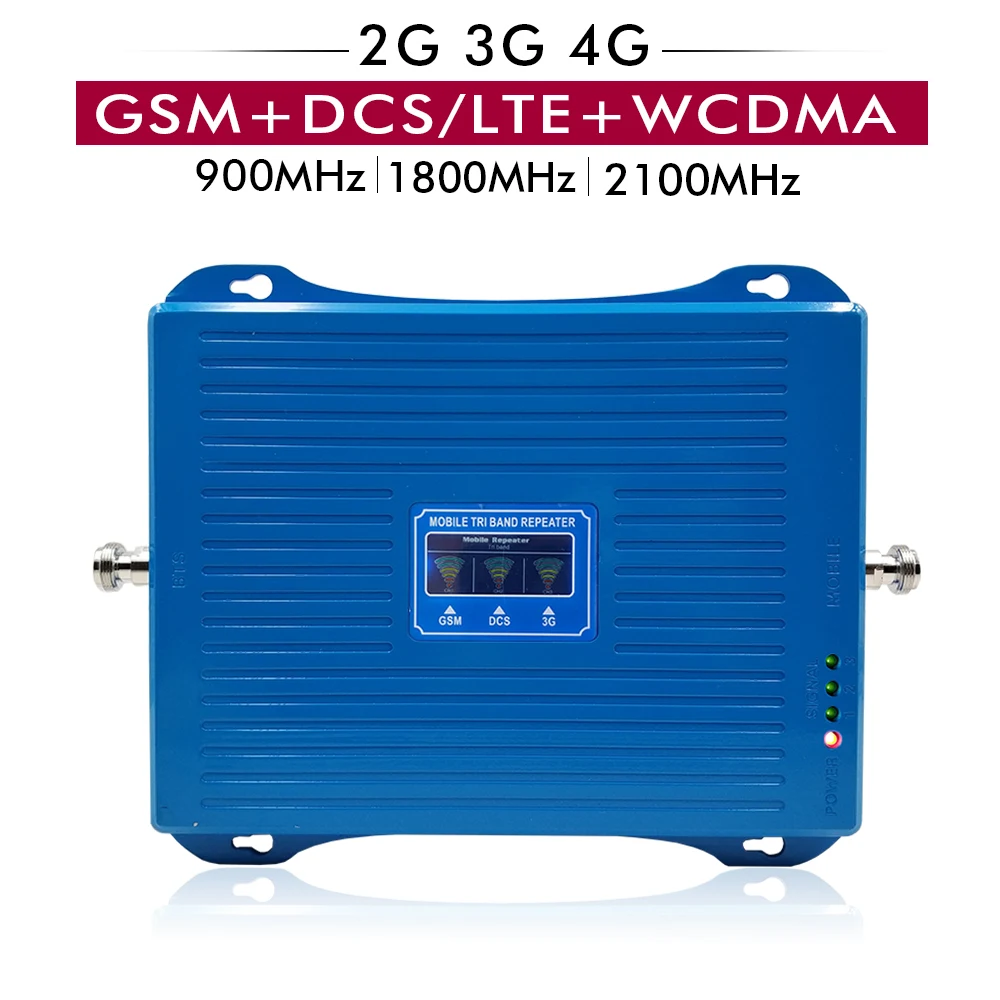 2G 3g 4G трехполосный Усилитель GSM 900 + DCS/LTE 1800 UMTS WCDMA 2100 МГц Мобильный повторитель