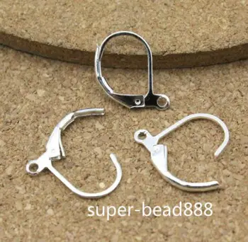 

200pcs 10.5*13mm Earring Jewelry Silver Ear Wire Earring Hook Back Earring