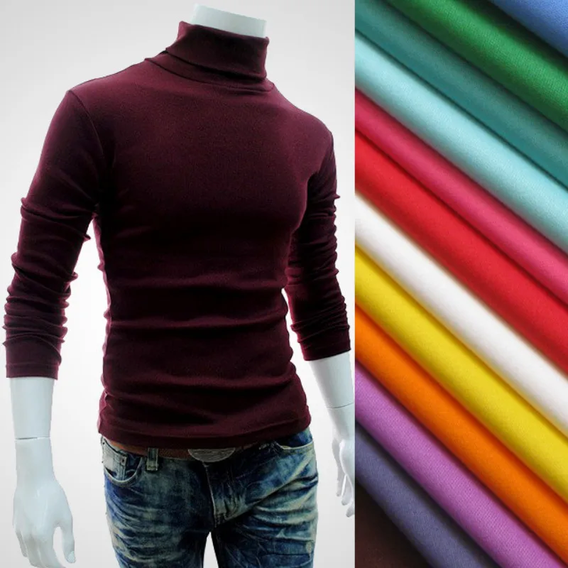 

2019 New Autumn Winter Men'S Sweater Men'S Turtleneck Solid Color Casual Sweater Men's Slim Fit Brand Knitted Pullovers