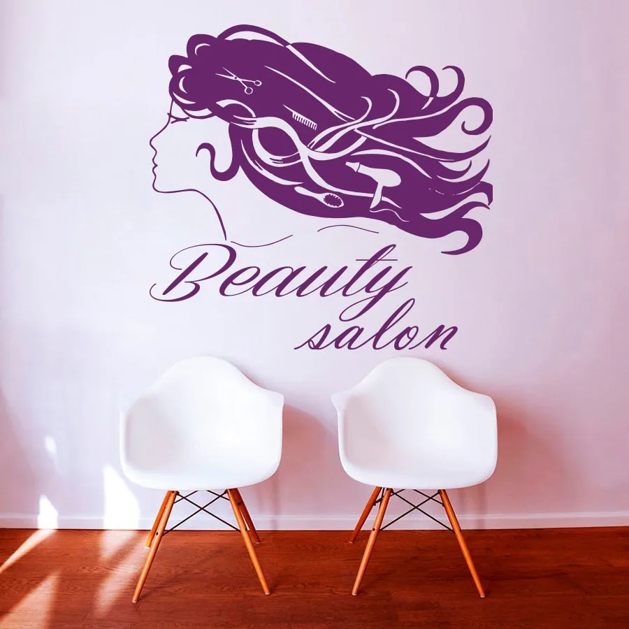 Buy Removable Beauty Salon Hair Vinyl Decal Sticker