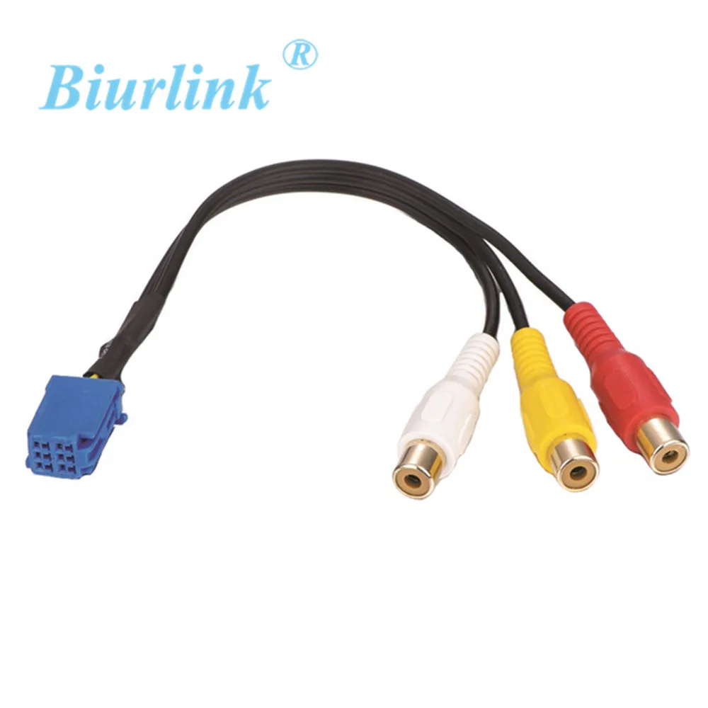 Кабельный адаптер Kabel RCA Line Out 3 дюйма для головного блока Toyota 6 контактный синий av