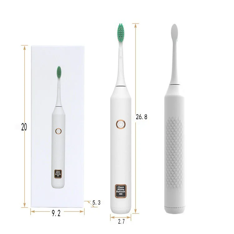 Escova de Dentes Cabeça da Escova Adulto Sonic Elétrica Display Dupont Acústica 3 Modo Limpo Led 2 Cheap Escovas de dente elétricas