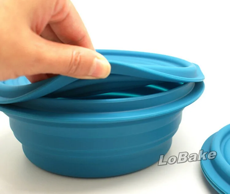 2 компл./лот) креативная силиконовая чаша с крышками, легко складывается и снимается снаружи сахарница для дома или улицы набор посуды