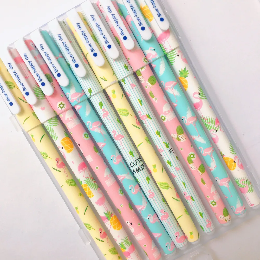 

3X Cute Flamingo Gel Pen Writing Signing Pen School Office Supply Kids Gift Stationery 0.5mm