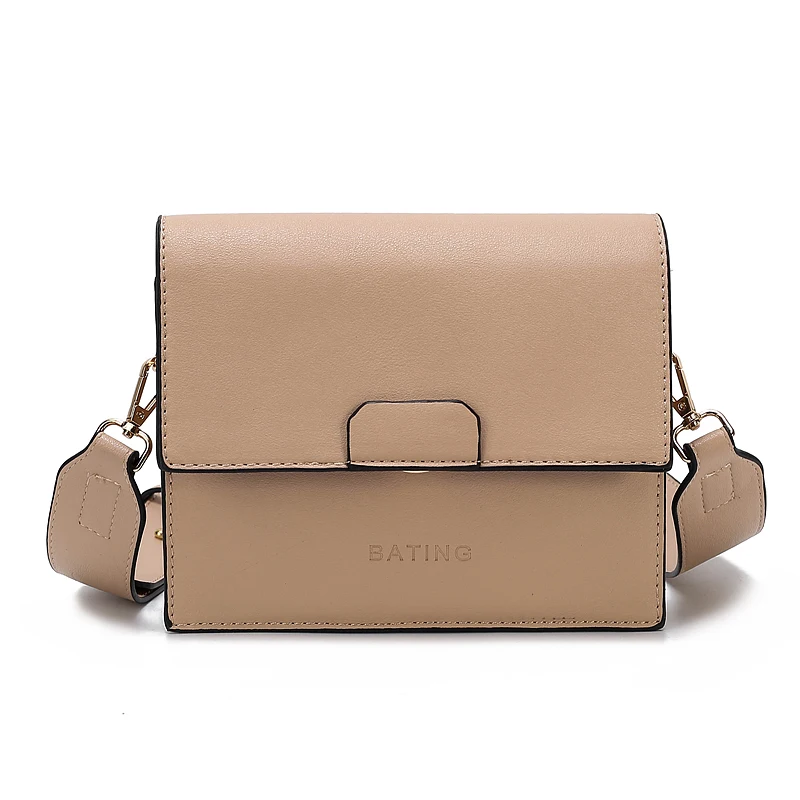 

Bag female 2018 new wave Sen single shoulder small bag simple wild wide shoulder strap Messenger bag female small bag