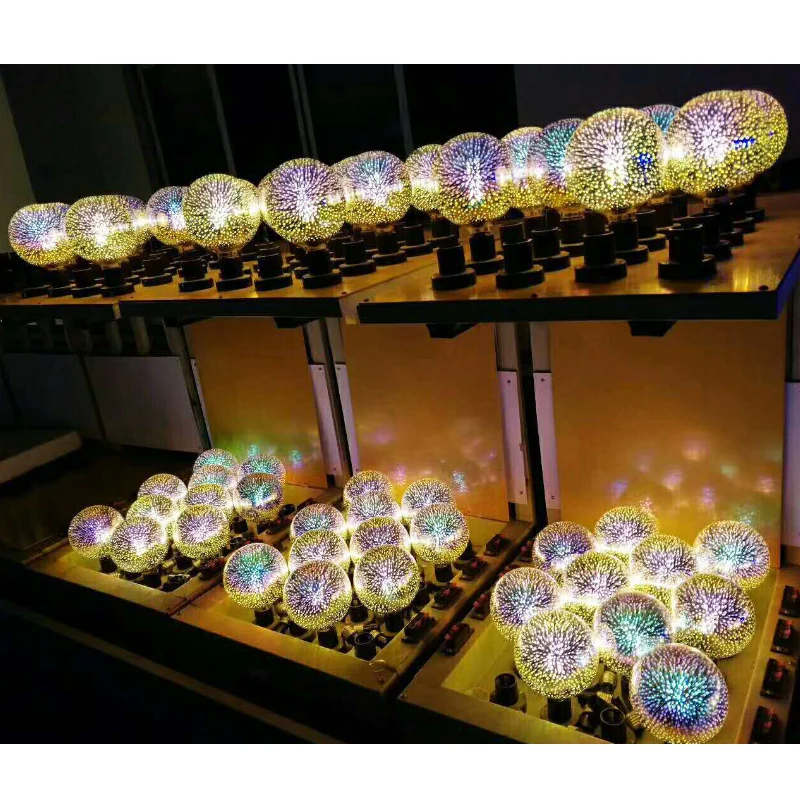 Chiclits светодиодный светильник E27 220v 3W 3D красочный фейерверк лампы украшение