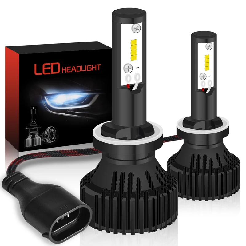 tuincyn h27 880 881 led oto otomobil far ampulu 6500 k beyaz h27w 2 sis surus isiklari kafa lambasi 60 w guclu zes cips car headlight bulbs led aliexpress