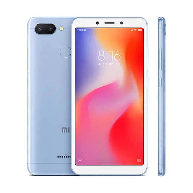 Глобальная версия Xiaomi Redmi 6, 3 ГБ, 32 ГБ, 5,45 дюйма, HD, полный экран, 18:9, смартфон Helio P22, четыре ядра, AI, двойная камера 12 Мп+ 5 МП, CE FCC - Цвет: Blue