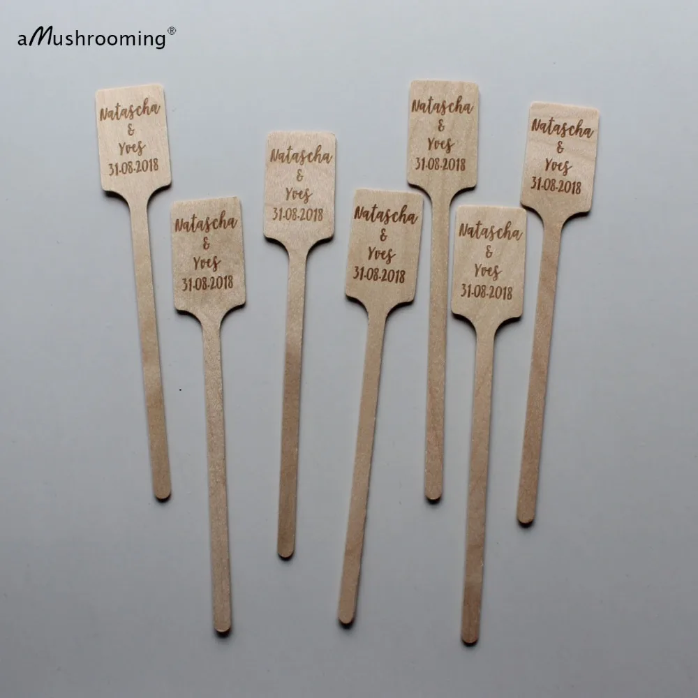 Personalized Swizzle Sticks Party Picks Name Drink Stirrers Bridal