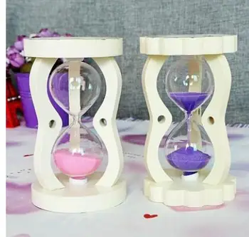 

2PC Fine White painted round European style hourglass creative gift mix decoration Home statue