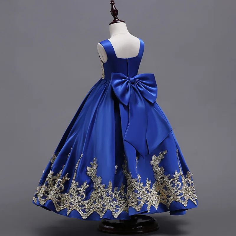 Berngi платья для девочек Дети Свадебное платье с цветочным узором для девочек элегантное платье принцессы праздничное платье торжественное