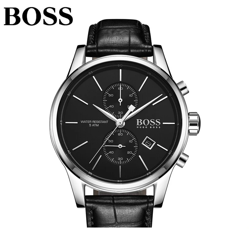 

2019 Boss Men's Quartz Watches Luxury Brand Fashion Stainless Steel Waterproof Watches Leather Men Quartz Watches