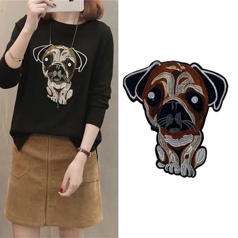 

Cute Dogs Patches For Clothing Cartoon Embroidered Jacket Appliques Patches Stickers DIY Handmade Crafts NL155