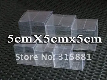 

5x5x5 cm Cheap PVC Clear Packaging Gift Box Fruit Cosmetics Candy Box Cake Container Free Shipping