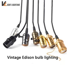 Ретро лампа накаливания, винтажный светильник, лампа Эдисона, подвесной светильник для украшения гостиной, спальни, кабинета, лампа ST64/A19/G80