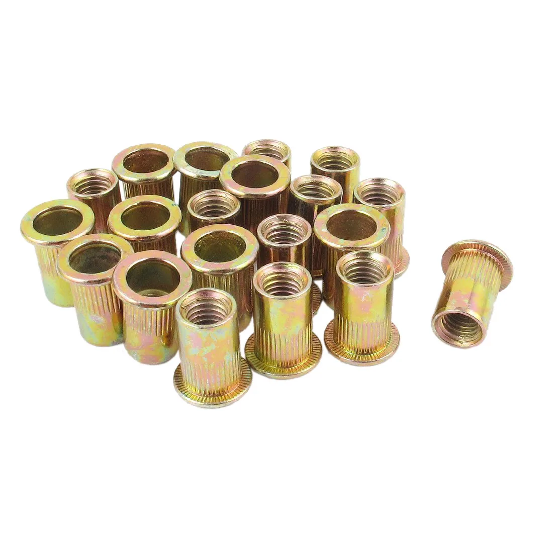 

DSHA New Hot 20pcs Flat Head Metric Steel M8 Blind Insert Rivet Nut Rivnut
