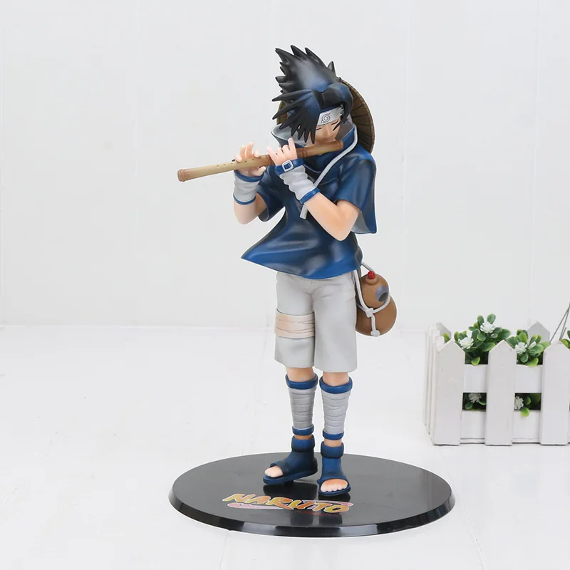 Japan Anime NARUTO Figures Toys Uchiha Sasuke Bamboo Flute Ver Action Figure 24cm PVC Model